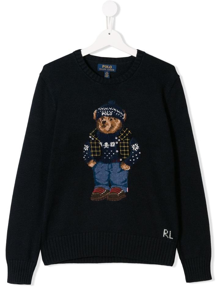 Ralph Lauren Kids Teen Polo Bear Jumper - Blue