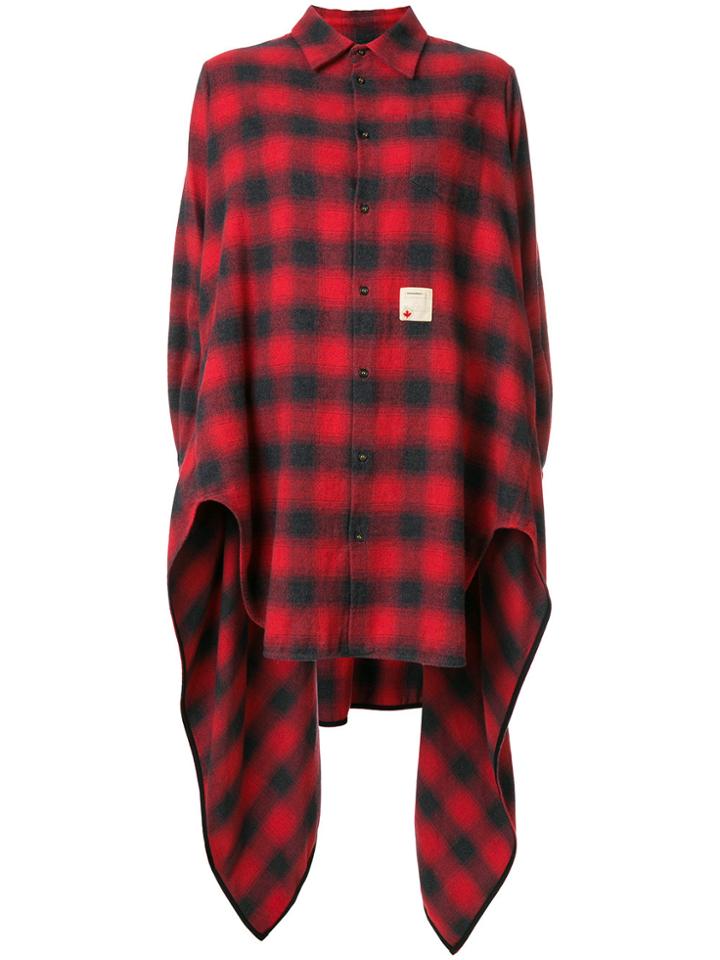 Dsquared2 Asymmetric Tartan Shirt