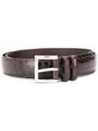 Orciani Caiman Leather Belt - Brown
