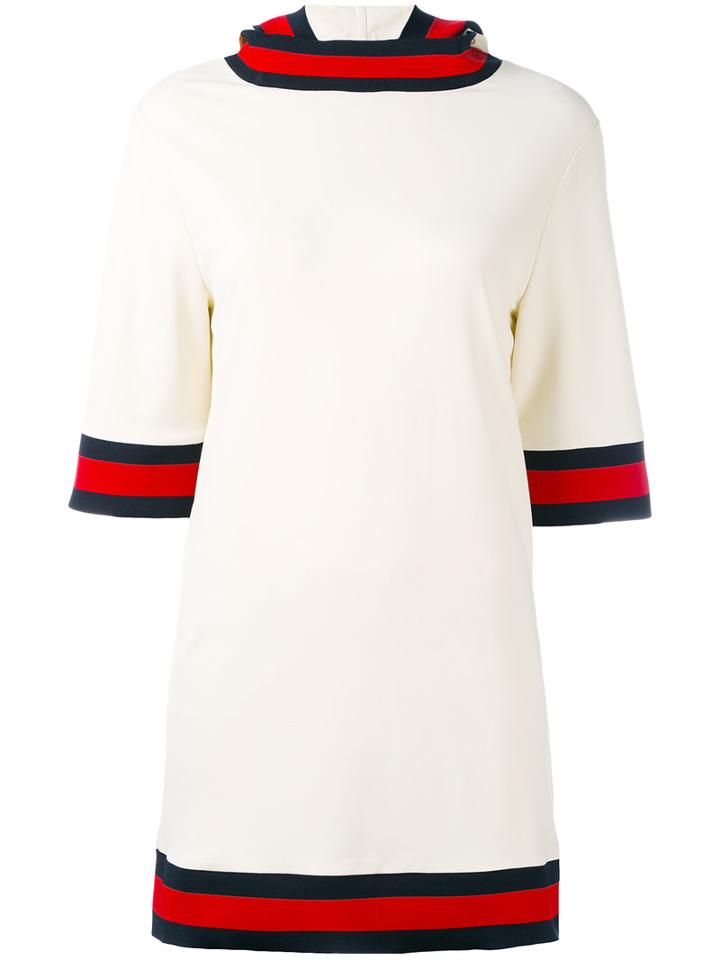 Gucci - Contrast Dress - Women - Spandex/elastane/viscose - Xs, Nude/neutrals, Spandex/elastane/viscose