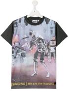 Molo Teen Robot Print T-shirt - Grey