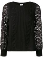 Liu Jo Lace Detail Sweater - Black