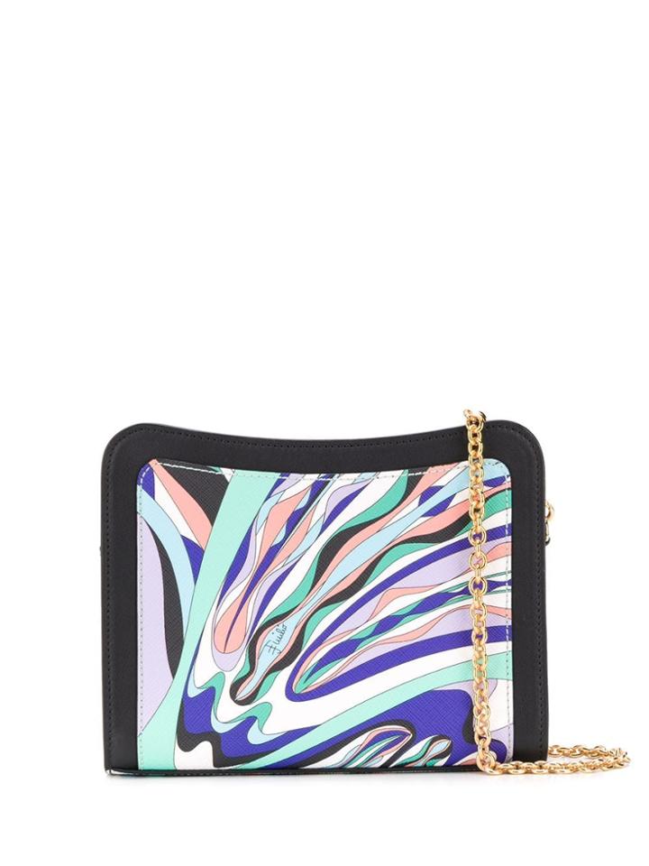 Emilio Pucci Burle Print Shoulder Bag - Black