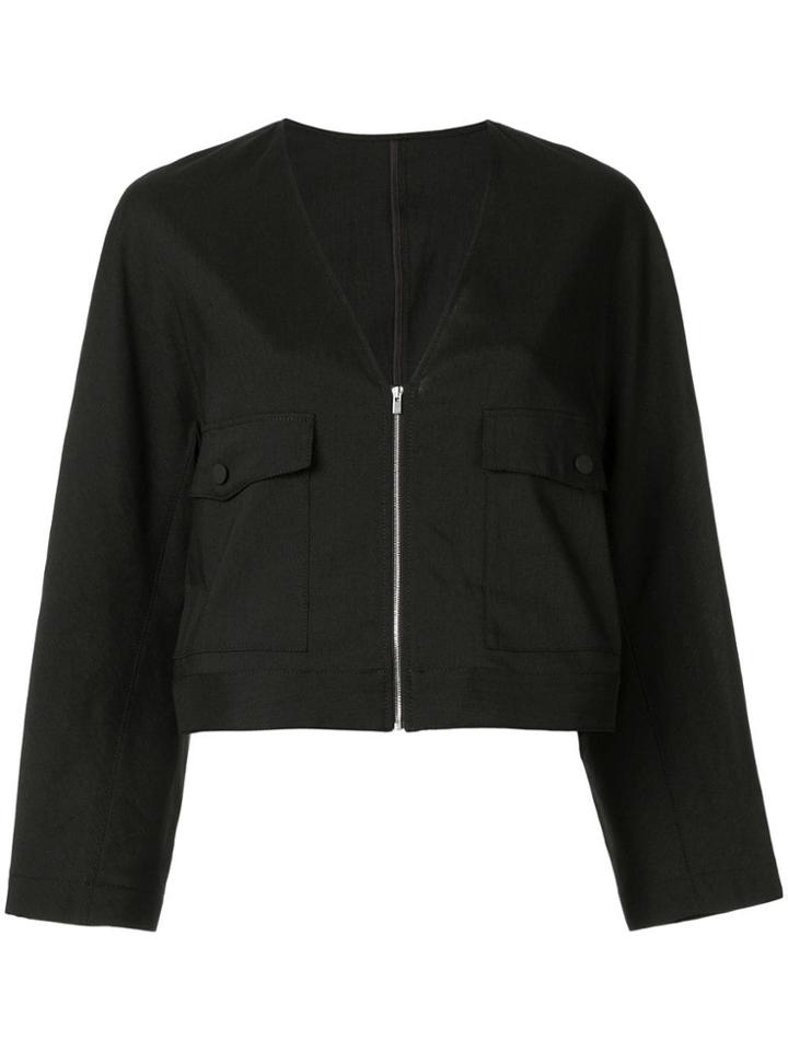 Des Prés Zip Up Jacket - Black