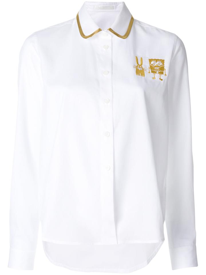 Peter Jensen Spongebob Embroidered Shirt - White