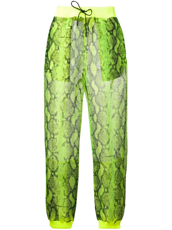 Off-white Snake Print Track Trousers - Yellow