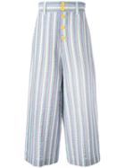 See By Chloé - Striped Cropped Trousers - Women - Cotton/spandex/elastane - 36, Cotton/spandex/elastane