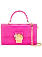 Dolce & Gabbana Lucia Crossbody Bag, Women's, Pink/purple, Calf Leather/metal (other)