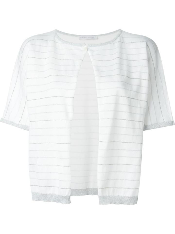 Fabiana Filippi Stripe Cropped Cardigan
