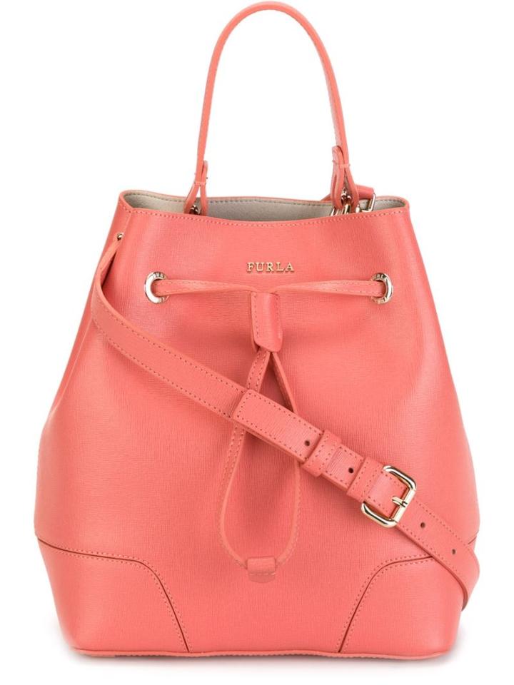 Furla 'stacy' Shoulder Bag, Women's, Pink/purple, Calf Leather