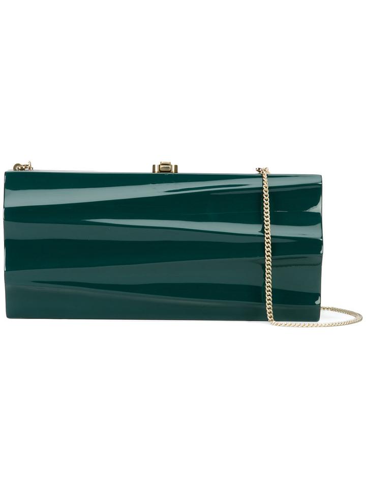 Rocio Milano Clutch, Women's, Green, Wood