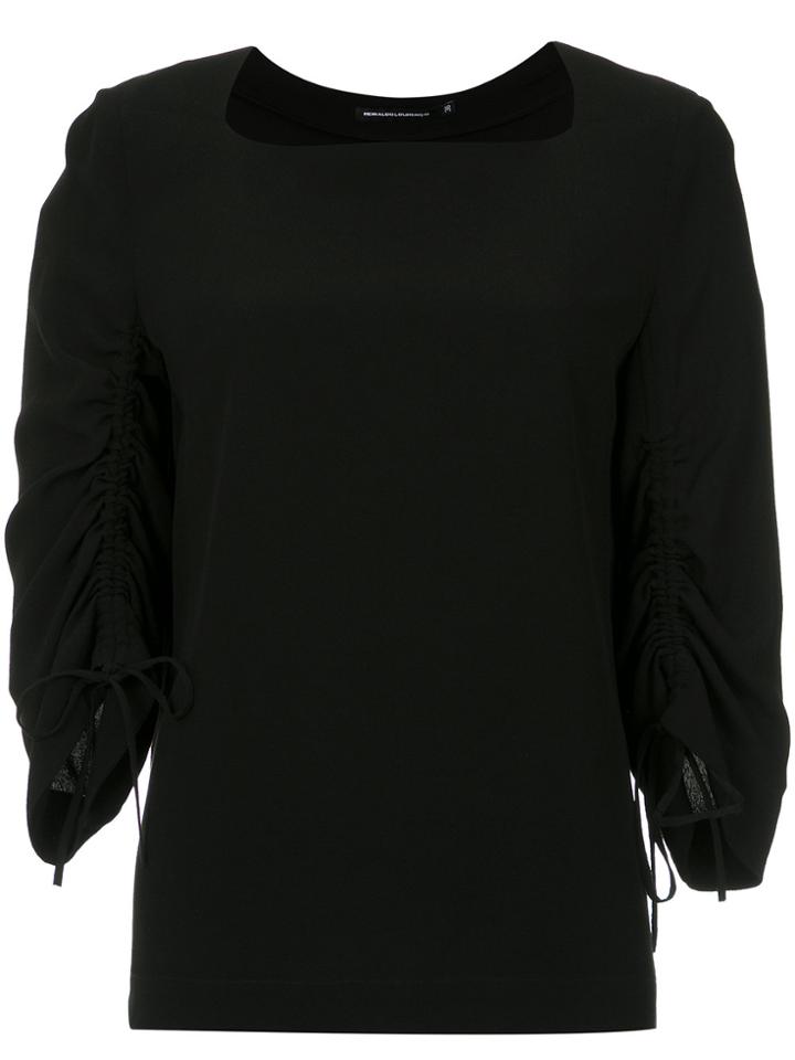 Reinaldo Lourenço Gathering Sleeves Blouse - Black