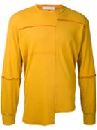 Eckhaus Latta - Long-sleeve Patchwork T-shirt - Men - Cotton - M, Yellow/orange, Cotton