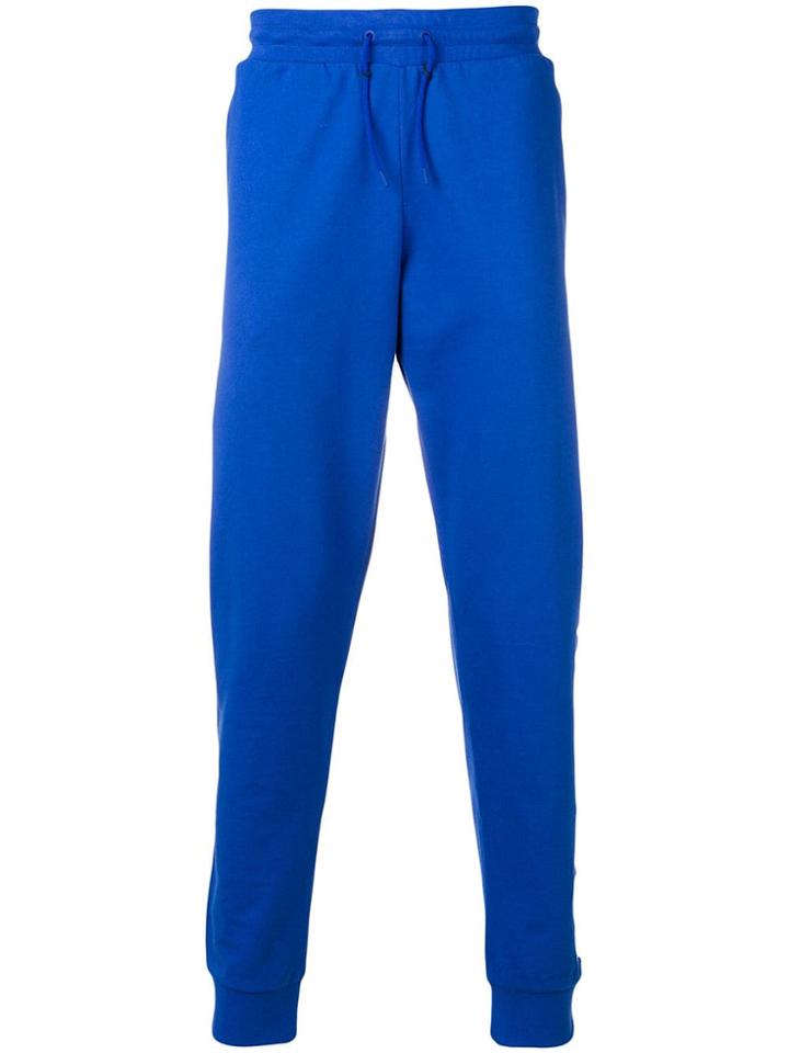 Ea7 Emporio Armani Printed Logo Track Pants - Blue