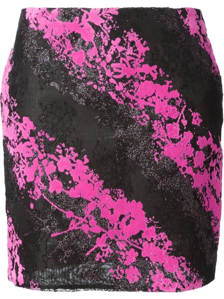 Antonio Berardi Colour Block Lace Mini Skirt
