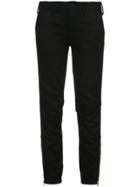 Mother Zipped Cropped Jeans - Black