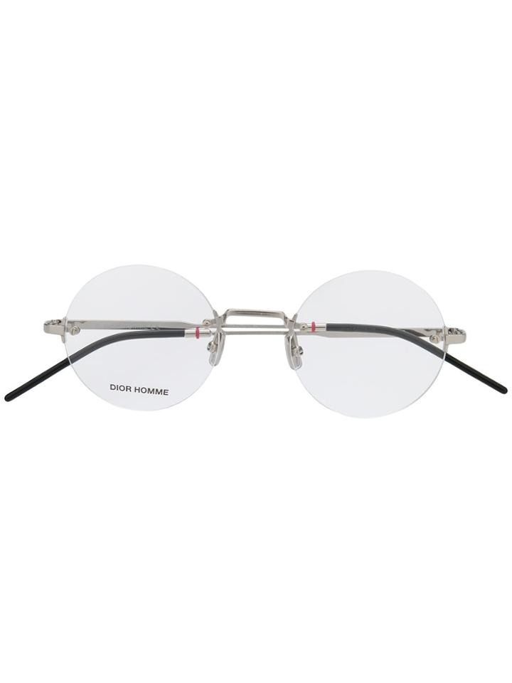 Dior Eyewear Rimless Round Shaped Glasses - White