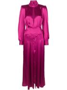 Alessandra Rich High Neck Dress - Pink & Purple