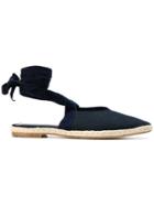 Jw Anderson Velvet Trim Lace-up Espadrilles - Blue