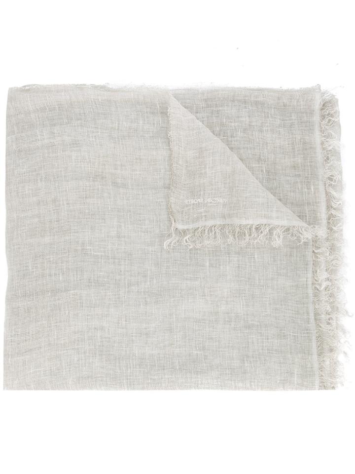 Marc Cain Wide Distressed Scarf - Grey