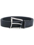 D'amico Curved Buckle Belt, Size: 85, Black, Calf Leather