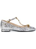 No21 Glitter T-bar Ballerina Shoes - Grey