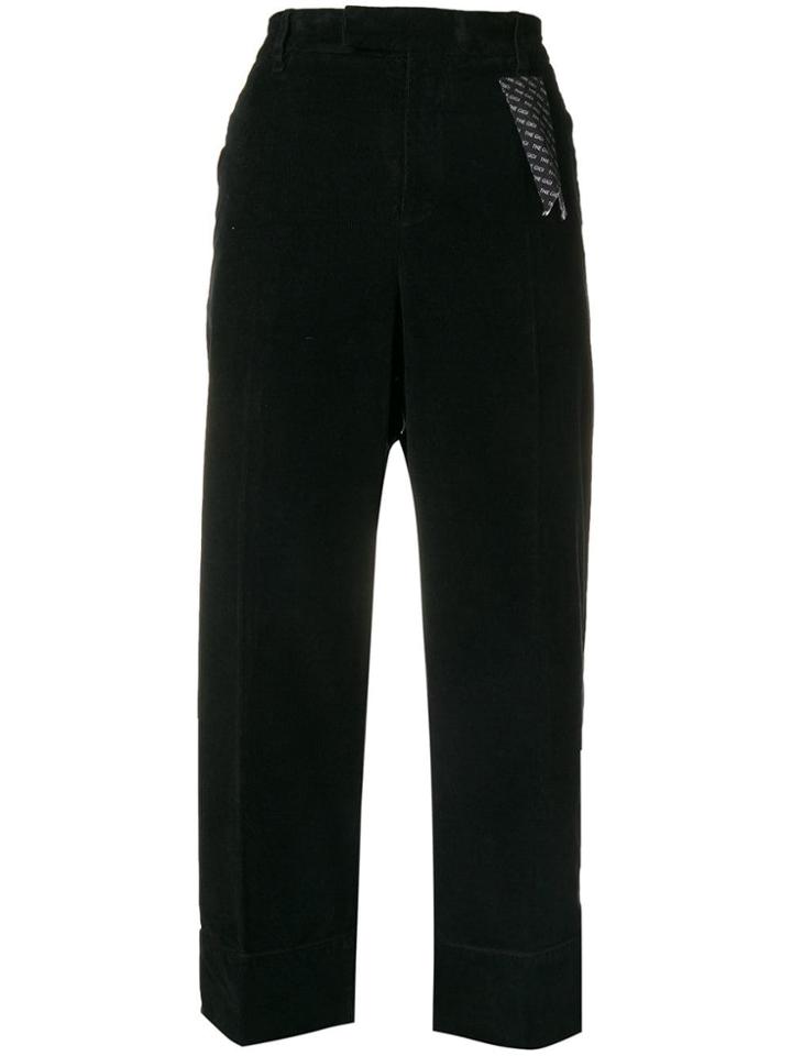 The Gigi Corduroy Cropped Trousers - Black