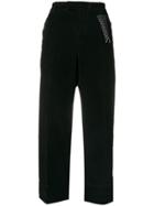 The Gigi Corduroy Cropped Trousers - Black