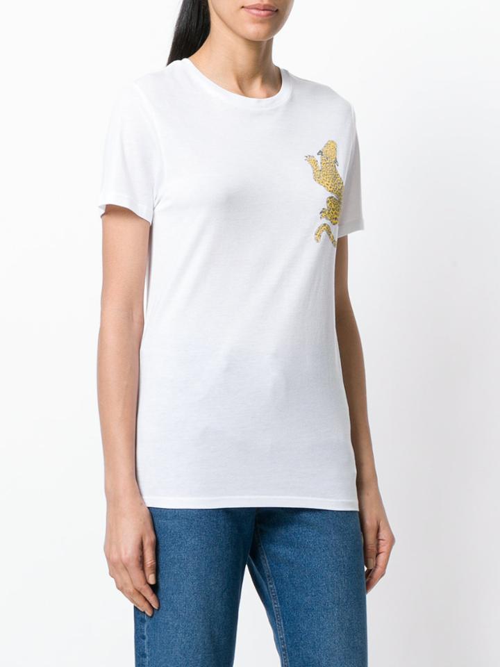 Zoe Karssen Cheetah Print T-shirt - White
