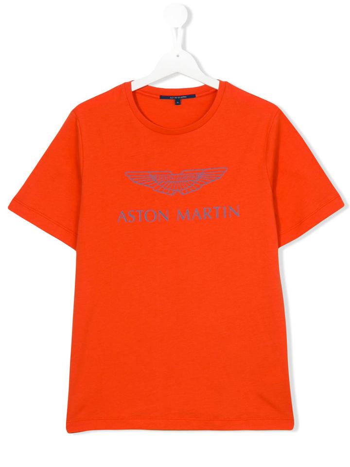 Aston Martin Kids Logo Print T-shirt, Boy's, Size: 14 Yrs, Red
