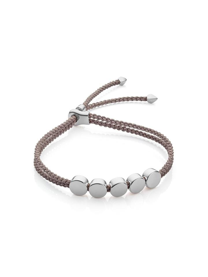 Monica Vinader Linear Bead Mink Bracelet - Neutrals