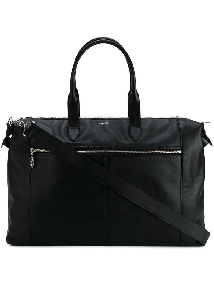 Saint Laurent Large 'sac De Jour' Tote, Men's, Black, Leather/nylon