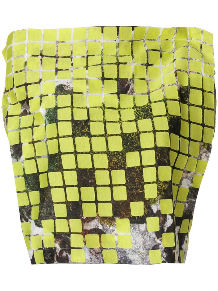 Issey Miyake Cropped Boxy T-shirt - Yellow & Orange