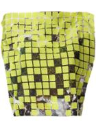 Issey Miyake Cropped Boxy T-shirt - Yellow & Orange