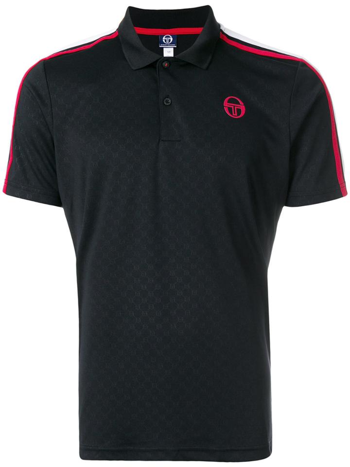 Sergio Tacchini Embroidered Logo Polo Shirt - Black