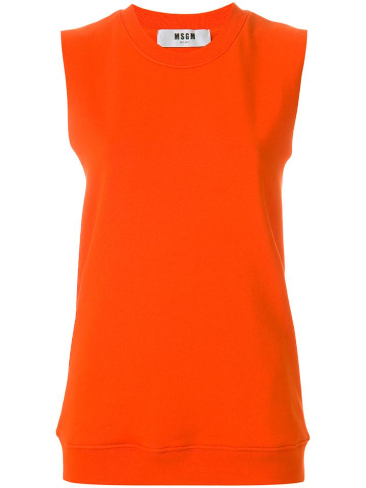 Msgm Sweater-style Vest Top - Yellow & Orange