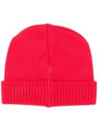 Stone Island Shadow Project Ribbed Knit Beanie - Pink & Purple