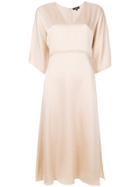 Theory Evening V-neck Dress - Nude & Neutrals