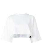 Puma 'puma By Rihanna' Cropped Sweatshirt, Women's, Size: Small, White, Cotton/polyester/spandex/elastane