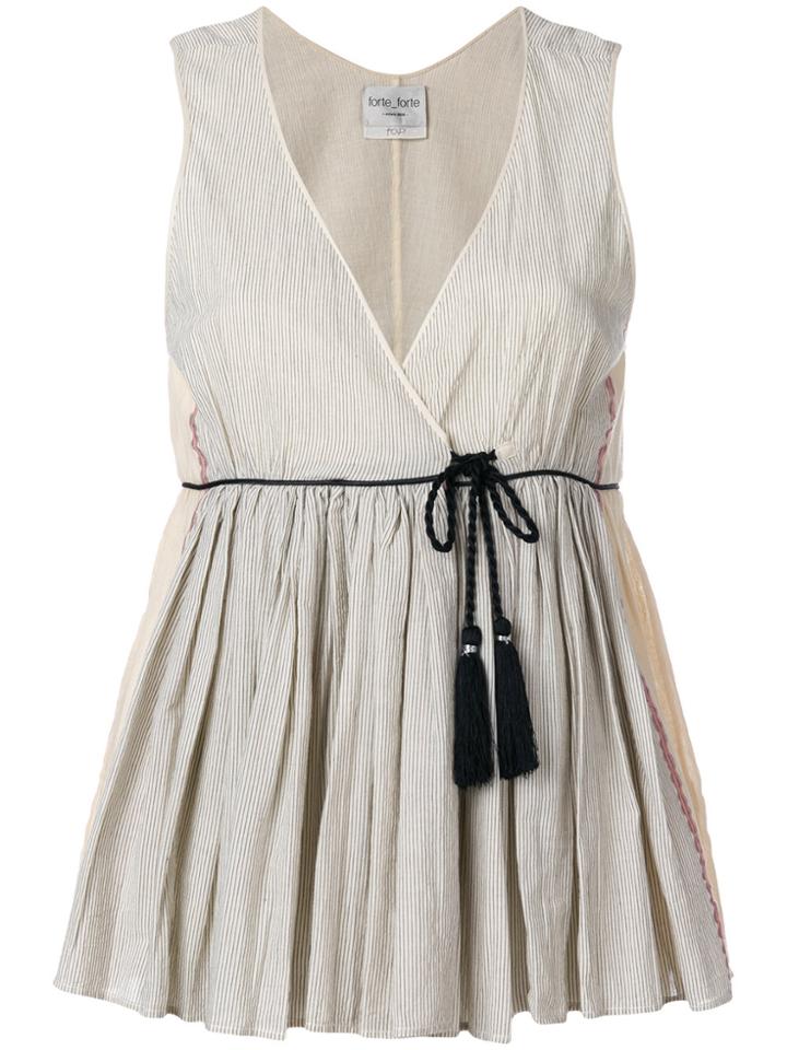 Forte Forte Sleeveless Tie Waist Top - Nude & Neutrals