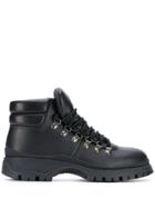 Prada Lace-up Trekking Boots - Black