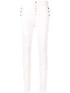 J Brand Buttoned Skinny Jeans - White