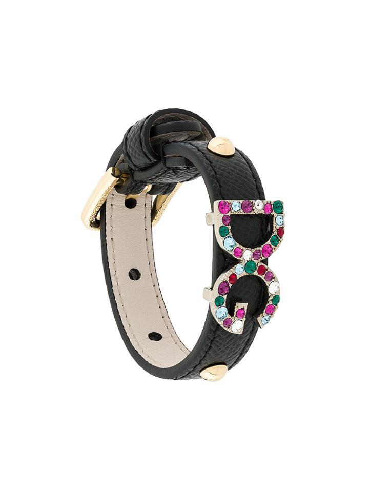 Dolce & Gabbana Dg Crystal Detail Bracelet - Black