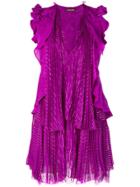 Roberto Cavalli Draped Mini Dress - Pink & Purple