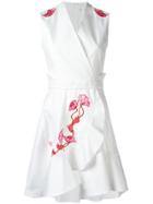 Carven Embroidered Flower Dress - White