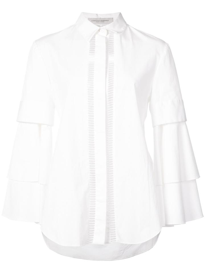 Carolina Herrera Bell Sleeve Shirt - White