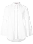 Carolina Herrera Bell Sleeve Shirt - White