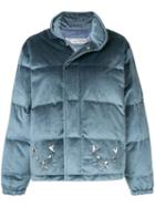 Tu Es Mon Trésor Cat Velours Short Down Jacket - Blue