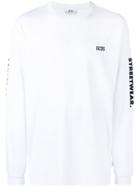 Gcds Logo Print Sweater - White