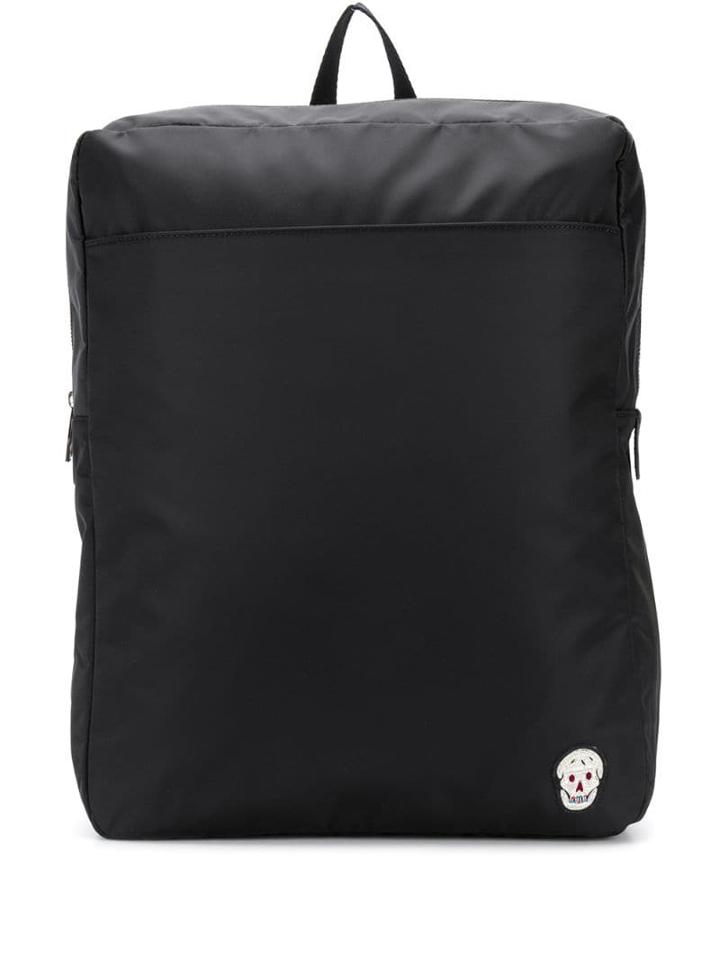 Alexander Mcqueen Beaded Skull Embroidery Backpack - Black